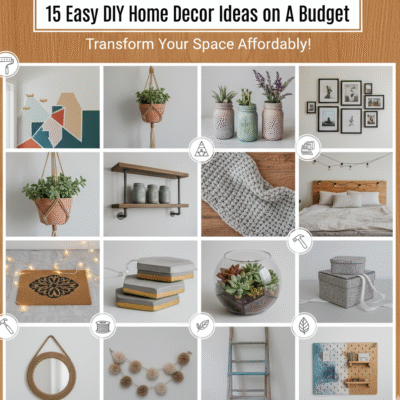 15 Easy DIY Home Decor Ideas on a Budget.