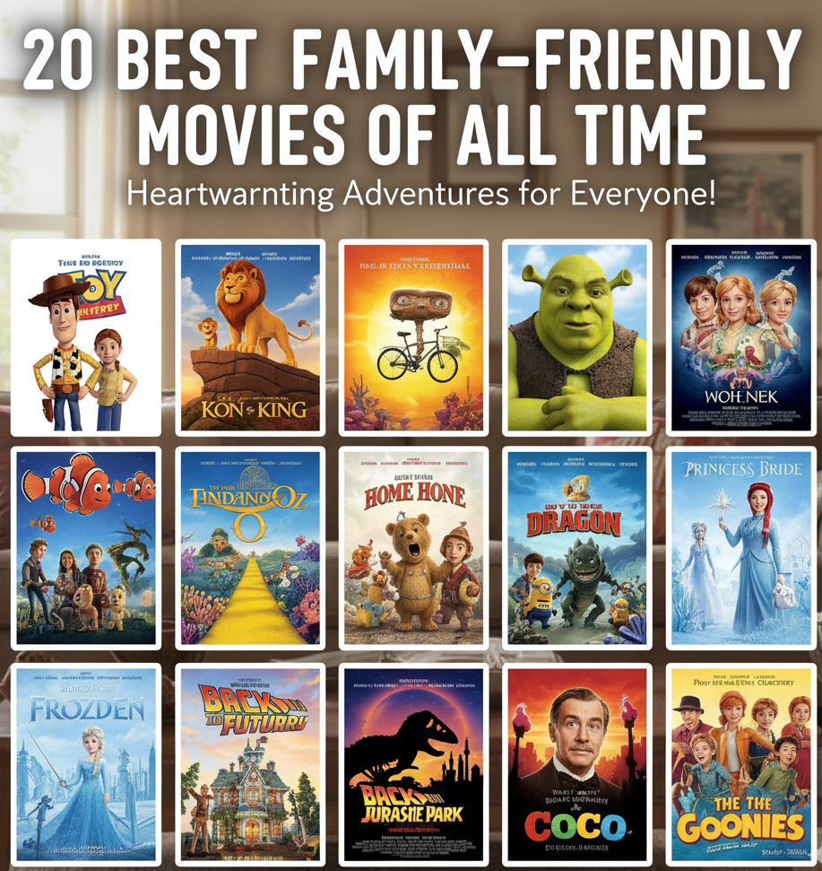20 Best Family-Friendly Movies of All Time.